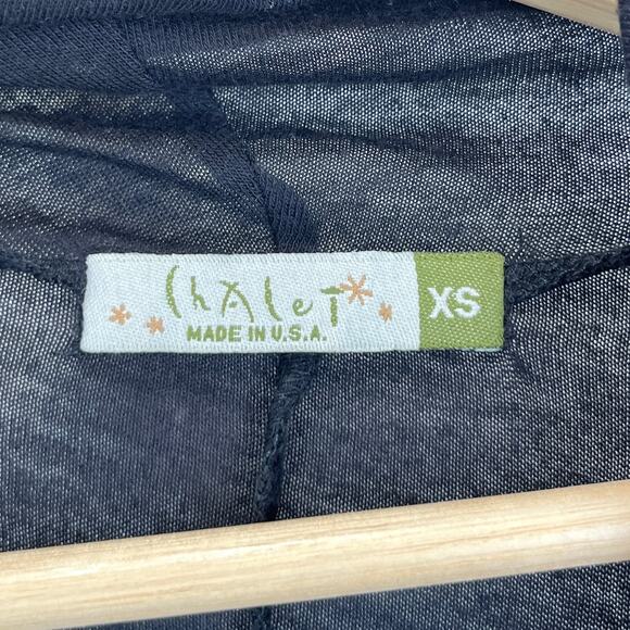 CHALET Caroline Knit Dress Long Sleeve Cowl Neck A-Line Midi Black Size XS - Picture 3 of 9